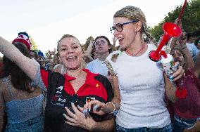Rugby World Cup - Fans Flock At Rugby Village - Toulouse