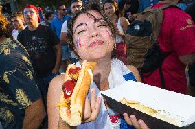 Rugby World Cup - Fans Flock At Rugby Village - Toulouse