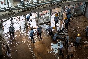 Hong Kong Clean Up After Rainstorm