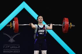 (SP)SAUDI ARABIA-RIYADH-WEIGHTLIFTING-2023 IWF WORLD CHAMPIONSHIPS-WOMEN'S 59KG