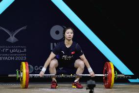 (SP)SAUDI ARABIA-RIYADH-WEIGHTLIFTING-2023 IWF WORLD CHAMPIONSHIPS-WOMEN'S 59KG