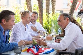 Eric Zemmour And Marion Marechal Visit To The Market - Cogolin