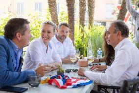 Eric Zemmour And Marion Marechal Visit To The Market - Cogolin