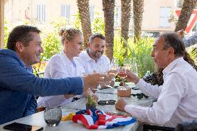 Eric Zemmour And Marion Marechal Visit To The Market - Cogolin