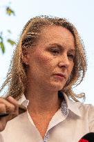 Eric Zemmour And Marion Marechal Visit To The Market - Cogolin