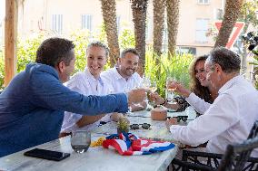 Eric Zemmour And Marion Marechal Visit To The Market - Cogolin