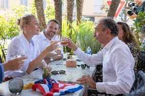 Eric Zemmour And Marion Marechal Visit To The Market - Cogolin