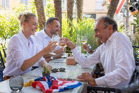 Eric Zemmour And Marion Marechal Visit To The Market - Cogolin