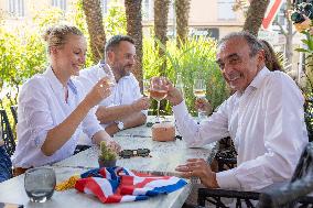 Eric Zemmour And Marion Marechal Visit To The Market - Cogolin