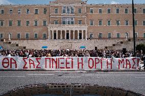 Protest In Support Of Those Who Died Or Lost Their Homes In Athens