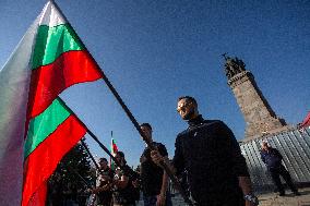 Protest In Front Of The Monument To The Soviet Army In Sofia