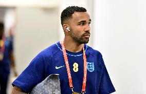 Teams of Ukraine and England arrive at Wroclaw stadium