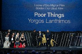Awards Ceremony - The 80th Venice International Film Festival