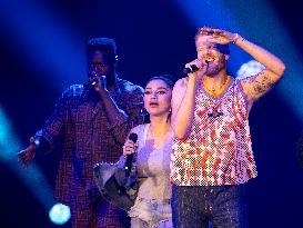 Pentatonix Perform At Cynthia Woods Mitchell Pavilion In The Woodlands, Texas