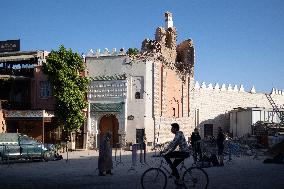 Damaged Kharbouch Mosque after earthquake - Marrakesh