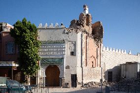 Damaged Kharbouch Mosque after earthquake - Marrakesh