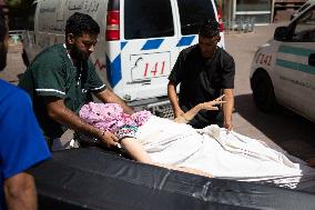 Injured people arrive at the Hospital Mohammed VI - Marrakesh