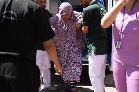 Injured people arrive at the Hospital Mohammed VI - Marrakesh