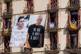 Protest Against The Possible Amnesty Of Pedro Sanchez