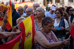 Protest Against The Possible Amnesty Of Pedro Sanchez