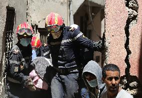 MOROCCO-EARTHQUAKE-RESCUE