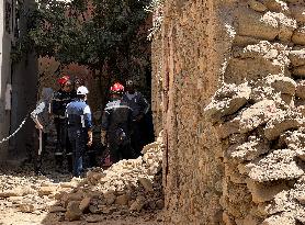 MOROCCO-EARTHQUAKE-RESCUE