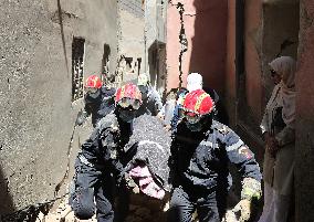 MOROCCO-EARTHQUAKE-RESCUE