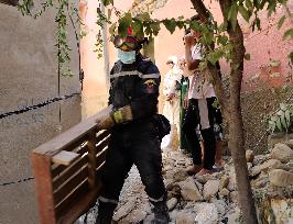 MOROCCO-EARTHQUAKE-RESCUE