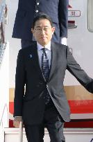 Japan PM Kishida at Tokyo's Haneda airport