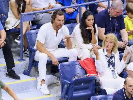 Matthew McConaughey And Camila Alves Attend US Open - NYC