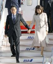 Japan PM Kishida at Tokyo's Haneda airport