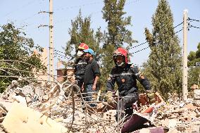 MOROCCO-EARTHQUAKE-RESCUE