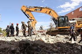 MOROCCO-EARTHQUAKE-RESCUE