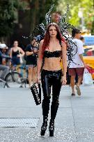 Julia Fox At A Victoria's Secret Photoshoot - NYC