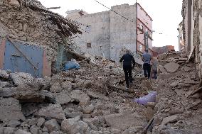 Destructions After The Earthquake - Amizmiz