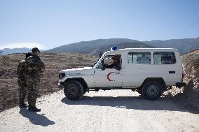 Organisation in the mountain village after the earthquake - Tafeghaghte