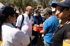 Organisation in the mountain village after the earthquake - Tafeghaghte