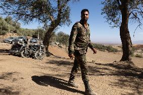 Organisation in the mountain village after the earthquake - Tafeghaghte