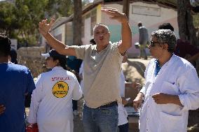 Organisation in the mountain village after the earthquake - Tafeghaghte