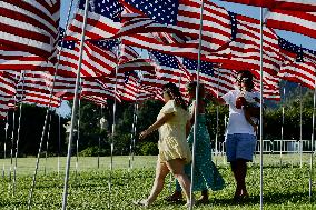 U.S.-MALIBU-9/11 ATTACKS-ANNIVERSARY-WAVES OF FLAGS