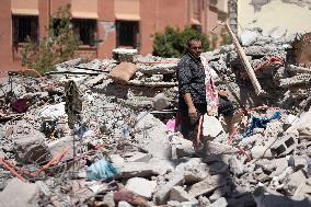 Organisation in the city after the earthquake - Amizmiz