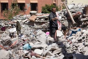 Organisation in the city after the earthquake - Amizmiz