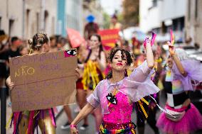 Carnival Parade And Demonstration In Lisbon