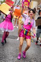 Carnival Parade And Demonstration In Lisbon