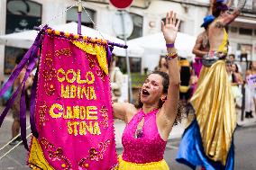 Carnival Parade And Demonstration In Lisbon