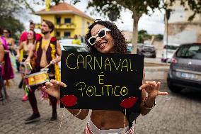 Carnival Parade And Demonstration In Lisbon