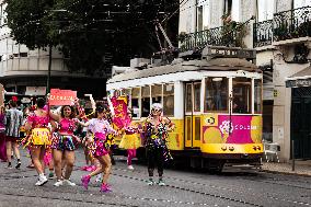 Carnival Parade And Demonstration In Lisbon