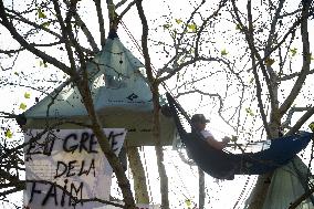 11th Day Of Hunger Strike For Thomas Brail, Arborist-climber, Against The Planned A69 Highway