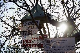 11th Day Of Hunger Strike For Thomas Brail, Arborist-climber, Against The Planned A69 Highway