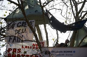 11th Day Of Hunger Strike For Thomas Brail, Arborist-climber, Against The Planned A69 Highway